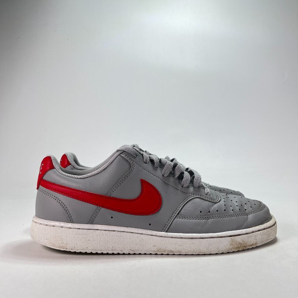 Nike Court Vision Low Wolf Grey Red Lifestyle Sneakers DH2987-004 Men's Size 9